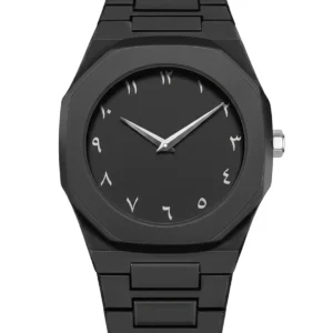 D1 Milano Polycarbon Matt All-Black Watch with Arabic Dial